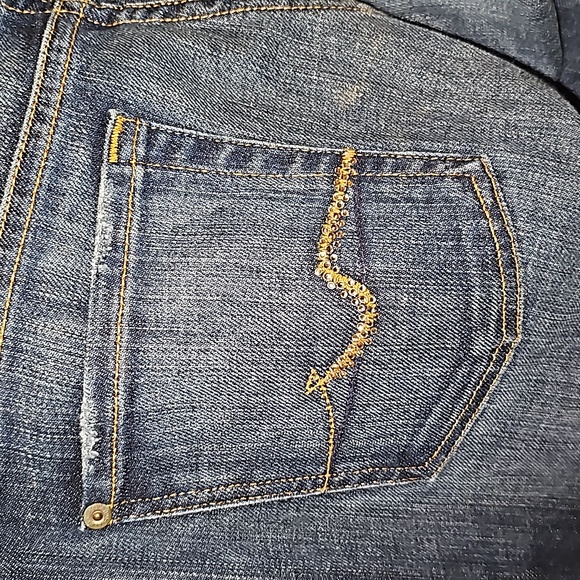 7 For All Mankind Bootcut Jeans (29x32) **Jeweled Pocket** - Picture 5 of 9